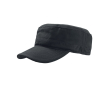 Katoenen pet in militaire stijl met klittenbandsluiting 235 g/m² kleur zwart