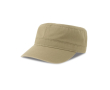 Militaire pet met halfgebogen rand van ecologisch katoen 280 g/m² kleur khaki