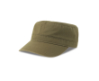 Militaire pet met halfgebogen rand van ecologisch katoen 280 g/m² kleur olijfgroen