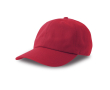 Ongestructureerde pet met gesp-sluiting en katoenmix 280 g/m² kleur rood