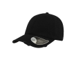 Katoenen pet in Amerikaanse jaren 90-stijl met versleten look 280 g/m² kleur zwart