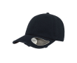 Katoenen pet in Amerikaanse jaren 90-stijl met versleten look 280 g/m² kleur marineblauw