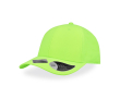 Pet gemaakt van plastic flessen met gebogen klep 115 g/m² kleur neon groen