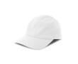 Sportpet van gerecycled polyester met zweetband 105 g/m² kleur wit
