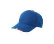 Baseballpet van gerecycled polyester met Italiaanse klep 220 g/m² kleur koningsblauw