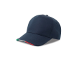 Baseballpet van gerecycled polyester met Italiaanse klep 220 g/m² kleur marineblauw