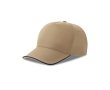 Baseballpet van gerecycled polyester met 5 panelen 220 g/m² kleur khaki
