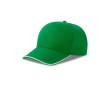 Baseballpet van gerecycled polyester met 5 panelen 220 g/m² kleur groen