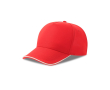 Baseballpet van gerecycled polyester met 5 panelen 220 g/m² kleur rood
