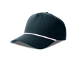 5-panel baseball pet met snapbacksluiting kleur marineblauw