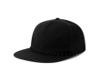 Onversterkte 5-panel cap met gerecyclede platte klep ReTraze® kleur zwart