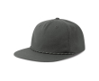 Onversterkte 5-panel cap met gerecyclede platte klep ReTraze® kleur donkergrijs