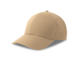 Baseballpet van eco polyester, 6 panelen en klittenbandsluiting kleur khaki