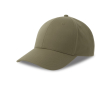 Baseballpet van eco polyester, 6 panelen en klittenbandsluiting kleur olijfgroen