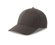 Baseballpet van eco polyester, 6 panelen en klittenbandsluiting kleur donkergrijs