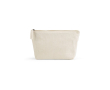 Toilettas van gerecycled katoen 320 g/m² met ritssluiting 2,1 L kleur naturel