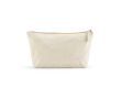 Toilettas van gerecycled katoen met ruim vak 320 g/m² kleur naturel