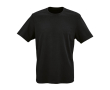 Unisex T-shirt van biologisch katoen in ribbreisel 180 g/m² Maya kleur zwart