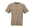 Unisex T-shirt van biologisch katoen in ribbreisel 180 g/m² Maya kleur lichtbruin