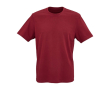 Unisex T-shirt van biologisch katoen in ribbreisel 180 g/m² Maya kleur bordeaux