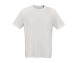 Unisex T-shirt van biologisch katoen in ribbreisel 180 g/m² Maya kleur wit