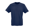 Unisex T-shirt van biologisch katoen in ribbreisel 180 g/m² Maya kleur marineblauw