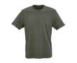 Unisex T-shirt van biologisch katoen in ribbreisel 180 g/m² Maya kleur miliair groen