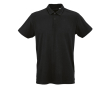 Unisex polo van katoen met korte mouwen 160 g/m² Ipanema kleur zwart