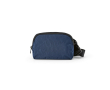 Waterbestendige heuptas van gerecycled nylon met achtervak 1,5 L kleur marineblauw