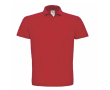Piqué katoenen polo voor heren met 2 knopen 180 g/m² B&C kleur rood