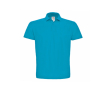 Piqué katoenen polo voor heren met 2 knopen 180 g/m² B&C kleur aquamarijn