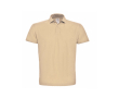 Piqué katoenen polo voor heren met 2 knopen 180 g/m² B&C kleur beige