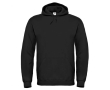 Herenhoodie van katoen en polyester met capuchon 280 g/m² B&C kleur zwart