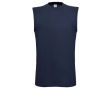 Mouwloos shirt van 100% katoen voor heren 145 g/m² B&C kleur marineblauw