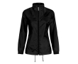 Verstelbare windjack van nylon voor dames, waterafstotend B&C kleur zwart