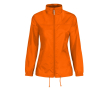 Verstelbare windjack van nylon voor dames, waterafstotend B&C kleur oranje