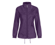Verstelbare windjack van nylon voor dames, waterafstotend B&C kleur paars