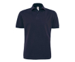Poloshirt van katoen voor heren met korte mouwen 230 g/m² B&C kleur marineblauw