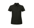 Piqué katoenen polo voor dames met korte mouwen 180 g/m² B&C kleur zwart