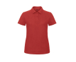 Piqué katoenen polo voor dames met korte mouwen 180 g/m² B&C kleur rood