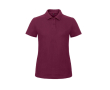 Piqué katoenen polo voor dames met korte mouwen 180 g/m² B&C kleur bordeaux