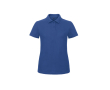 Piqué katoenen polo voor dames met korte mouwen 180 g/m² B&C kleur koningsblauw