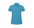 Piqué katoenen polo voor dames met korte mouwen 180 g/m² B&C kleur aquamarijn