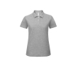 Piqué katoenen polo voor dames met korte mouwen 180 g/m² B&C kleur lichtgrijs