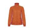 Polyester damesjas, waterdicht en winddicht B&C kleur oranje