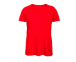 T-shirt van biologisch katoen voor dames met korte mouwen 140 g/m² B&C kleur rood