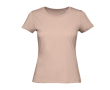 T-shirt van biologisch katoen voor dames met korte mouwen 140 g/m² B&C kleur rose paztel