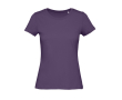 T-shirt van biologisch katoen voor dames met korte mouwen 140 g/m² B&C kleur lila