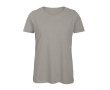 T-shirt van biologisch katoen voor dames met korte mouwen 140 g/m² B&C kleur lichtgrijs