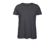 T-shirt van biologisch katoen voor dames met korte mouwen 140 g/m² B&C kleur donkergrijs